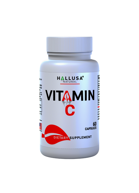 Hallusa Natural - Vitamin C capsules 1000mg  - High Absorption - Immune Support Supplement - Antioxidants Supplement - Non GMO - Gluten Free - 60 Capsules