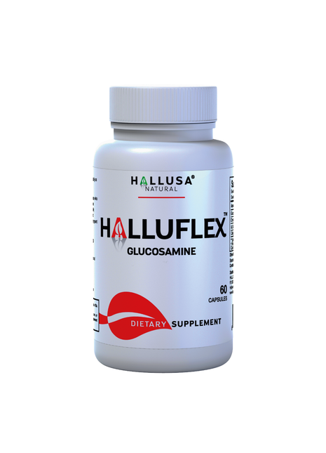 Halluflex - Glucosamine Chondroitin, MSM, Collagen Hydrolyzed - Joint Support Supplement - Women & Men 60 Capsules - Hallusa Natural