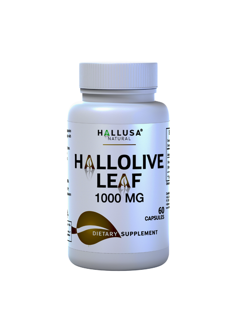 Hallusa Natural - Olive Leaf Extract 1000mg - Immune Support Supplement - Organic Olive Leaf Extract Capsules - 60 - Vegan, Non -GMO