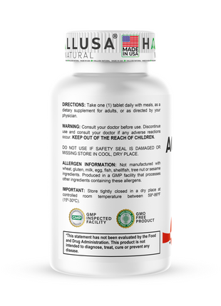 Hallusa Natural - Acidophilus Capsules - Lactobacillus Acidophilus - Probiotics for Men - Probiotics for Women - Vegan, Non-GMO - 60 Tablets