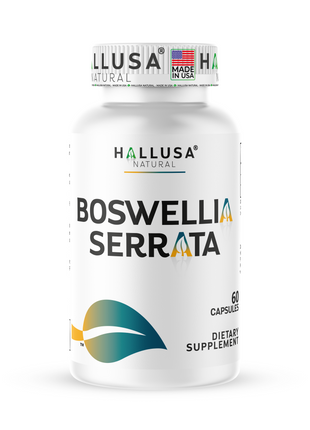 Boswellia Serrata Extract 600 mg - Supplement for Inflammation - Joint Support Supplement - Ayurvedic SupplementS - 60 capsules 30 serving HALLUSA NATURAL