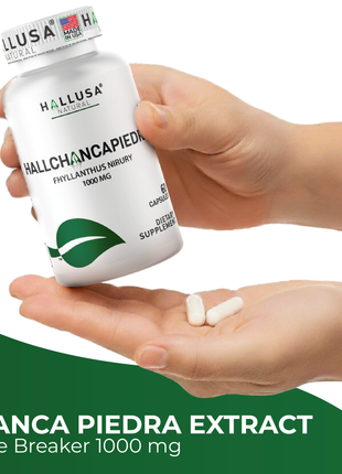 Hallusa Natural - Hall ChancaPiedra Stone Breaker 1000 mg - Kidney Cleanse & Gallbladder Supplement, Urinary Tract Health - 60 Capsules