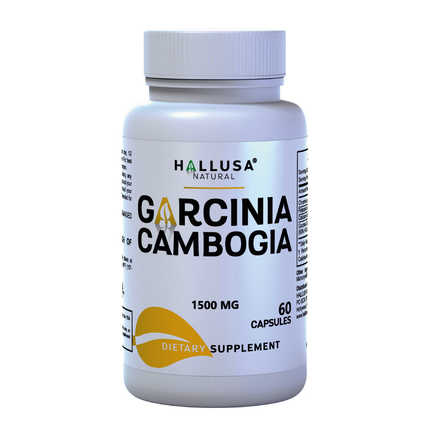 Hallusa Natural - Garcinia Cambogia capsules 1500mg Max Strength | 60% HCA Extract for Appetite Control & Weight Management | Metabolism Support with Chromium Picolinate | 60 Capsules