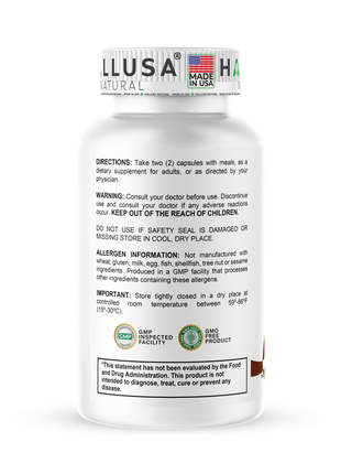 HALL3 MAGNESIUM x 60 Capsules – Triple Magnesium Blend: Malate, Glycinate & Citrate – Dietary Supplement for Muscle & Nerve Function – Hallusa Natural