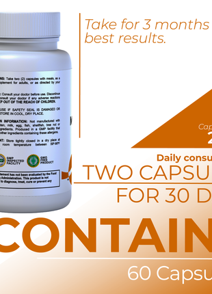 HALL4 MAGNESIUM Complex x 60 Cap Multi-Magnesium Malate, Aspartate, Taurate, Bisglycinate & Curcumin Turmeric – Dietary Supplement Muscles & Nerves – Hallusa Natural