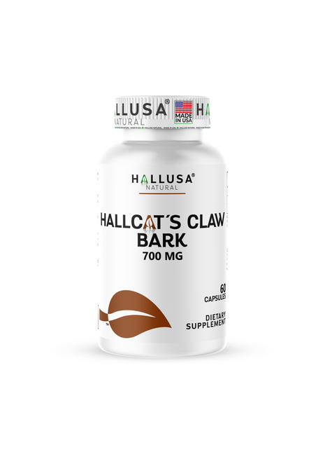 Hallusa Natural Cat's Claw Herbal Supplement 700 mg, Mobility, Flexibility & Joint Support - Immune System, Digestive Health & Antioxidant Support - Uncaria Tomentosa - 60 Capsules