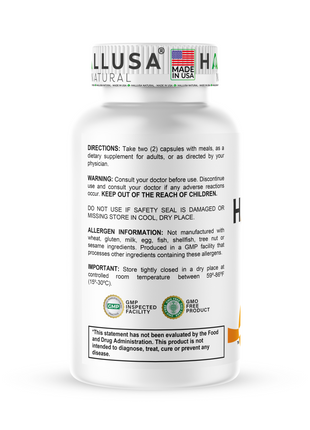 Hallusa Natural - HallHappy - Mood Support Supplement | Valerian, St. John's Wort & Passion Flower Blend 900mg | Natural Relief for Stress, Anxiety & Relaxation | 60 Capsules