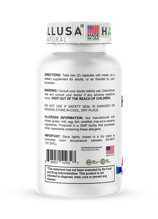 Hallusa Natural Womens Multivitamin Capsules 18+ Vitamins for Women & Minerals | Hair, Skin & Nails Support with Folic Acid, BIotin, Calcium, Zinc, Magnesium | 60 Capsules