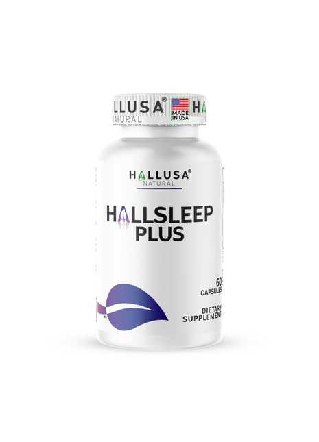 HallSleep Plus - Magnesium Citrate with Ashwagandha Supplements to Support Relaxium Sleep & Focus Supplement - Hallusa Natural - 60 Capsules