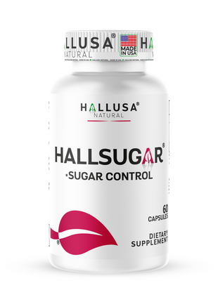 HallSugar - Blood Sugar Support Supplement - Yacon Root - Cinnamon - Blood Sugar - Non-GMO, Gluten-Free - 60 Capsules - Hallusa Natural