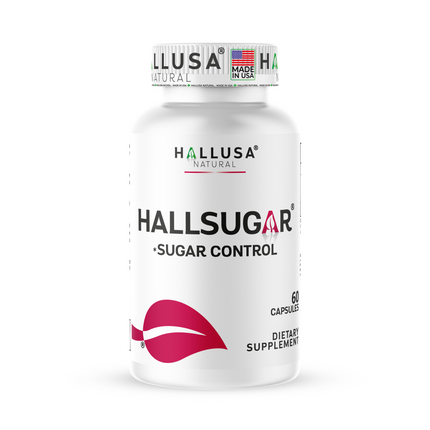 HallSugar - Blood Sugar Support Supplement - Yacon Root - Cinnamon - Blood Sugar - Non-GMO, Gluten-Free - 60 Capsules - Hallusa Natural