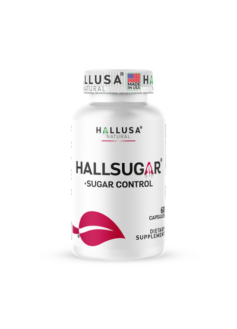 HallSugar - Blood Sugar Support Supplement - Yacon Root - Cinnamon - Blood Sugar - Non-GMO, Gluten-Free - 60 Capsules - Hallusa Natural