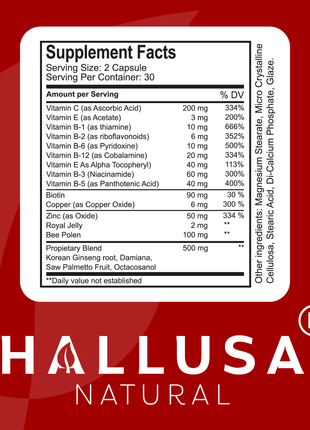 Hallprost Ultra & Hallvigor 120 Cap - Dietary Supplement For Men - Pygeum, Pumpkin Seeds, Vitamin Prostate Formula - Energy Supplements - HALLUSA NATURAL