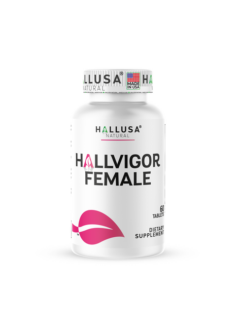 Hallvigor Female - Libido Booster for Women - Vitamins for Women - Ginseng Capsules - Hormone Balance for Women - 60 Tablets - Hallusa Natural