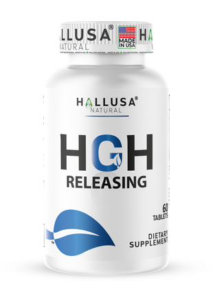 Hallusa Natural Hall HGH Complex - Amino Acid Complex - Muscle & Workout Support - Energy & Recovery Formula - L-Arginine, L-Ornithine, L-Glutamine - 60 Tablets - 30 Day Supply