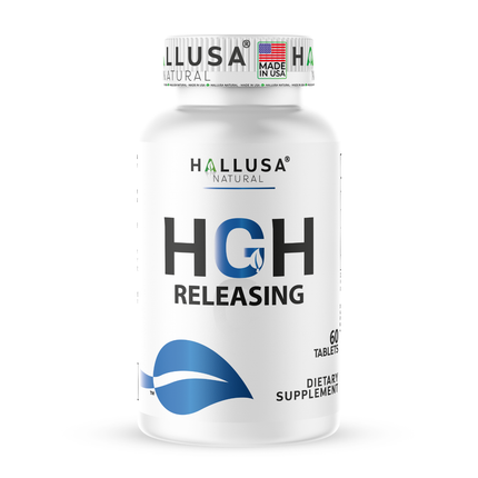 Hallusa Natural Hall HGH Complex - Amino Acid Complex - Muscle & Workout Support - Energy & Recovery Formula - L-Arginine, L-Ornithine, L-Glutamine - 60 Tablets - 30 Day Supply