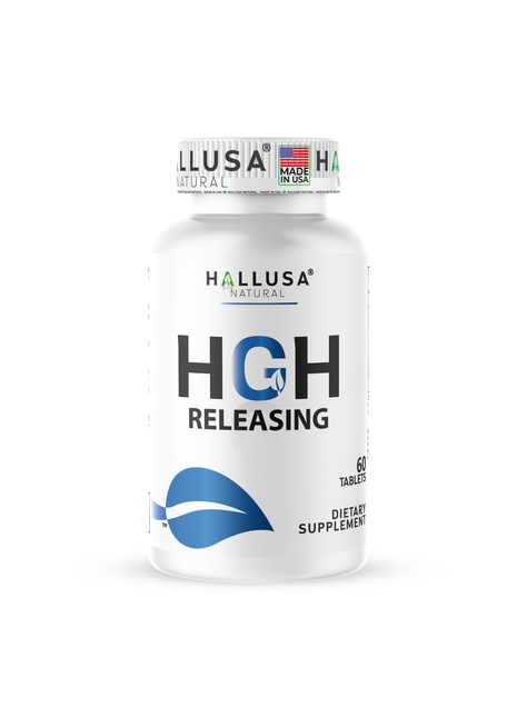 Hallusa Natural Hall HGH Complex - Amino Acid Complex - Muscle & Workout Support - Energy & Recovery Formula - L-Arginine, L-Ornithine, L-Glutamine - 60 Tablets - 30 Day Supply