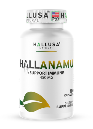 Anamu Root  450 mg - Anamu Capsules Organic - Supplement Anamu Root Herb - Immune System & Energy - Petiveria Allicea - 100 Capsules Hallusa Natural