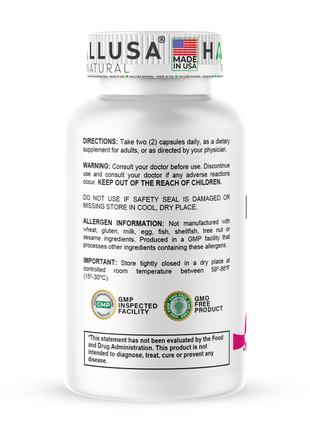 HallBiotin - Biotin 10000mcg - Hair Skin and Nails Vitamins - Hair Growth Vitamins for Women - 60 Capsules - Hallusa Natural