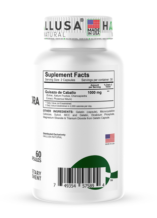 HallChancapiedra Ultra 1000 mg - Extract Chancapiedra and Guisazo de Caballo - Natural Supplement 60 capsules 30 servings vegan gluten free Non-GMO HALLUSA NATURAL