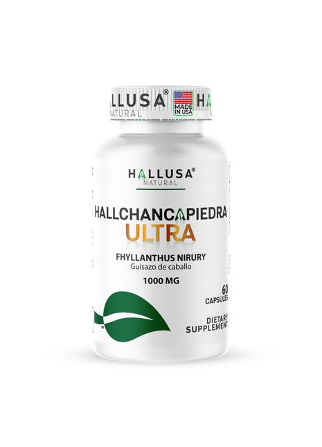 HallChancapiedra Ultra 1000 mg - Extract Chancapiedra and Guisazo de Caballo - Natural Supplement 60 capsules 30 servings vegan gluten free Non-GMO HALLUSA NATURAL