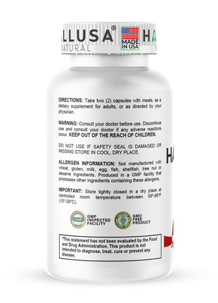 Hallusa Natural - Creatine Monohydrate capsules 1000mg - Muscle Endurance - Muscle Recovery - Muscle Mass - Exercise Supplement