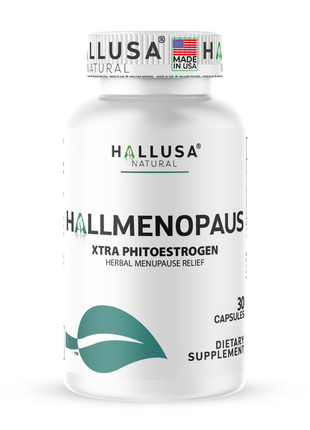 HallMenopaus - Menopause Supplements for Women - Hot Flashes, Night Sweats - Hormone Balance for Women - 60 Capsules - Hallusa Natural