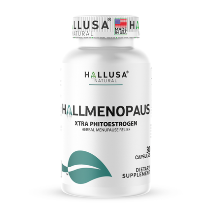 HallMenopaus - Menopause Supplements for Women - Hot Flashes, Night Sweats - Hormone Balance for Women - 60 Capsules - Hallusa Natural