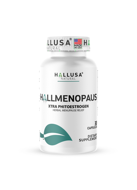HallMenopaus - Menopause Supplements for Women - Hot Flashes, Night Sweats - Hormone Balance for Women - 60 Capsules - Hallusa Natural