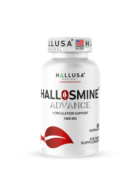 Hallosmine Advance Diosmin 1000mg, Leg Circulation, Heavy Legs, Varicose Veins, Circulatory Supplement, Vein Support & Blood Circulation Supplement - 60 Caps