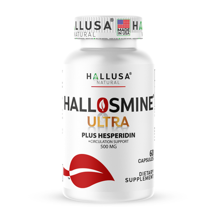 Hallusa Natural - Hallosmine Ultra Diosmin 500mg & Hesperidin 150mg – Heavy Legs, Swelling, Veins & Circulation Support , 60 Capsules