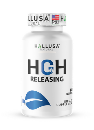 Hallusa Natural Hall HGH Complex - Amino Acid Complex - Muscle & Workout Support - Energy & Recovery Formula - L-Arginine, L-Ornithine, L-Glutamine - 60 Tablets - 30 Day Supply