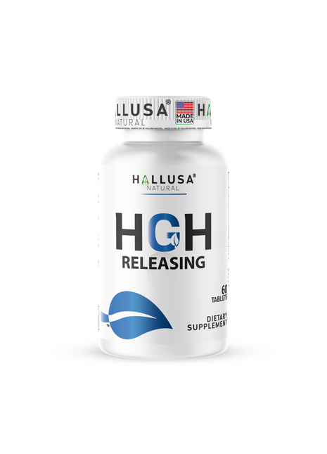 Hallusa Natural Hall HGH Complex - Amino Acid Complex - Muscle & Workout Support - Energy & Recovery Formula - L-Arginine, L-Ornithine, L-Glutamine - 60 Tablets - 30 Day Supply