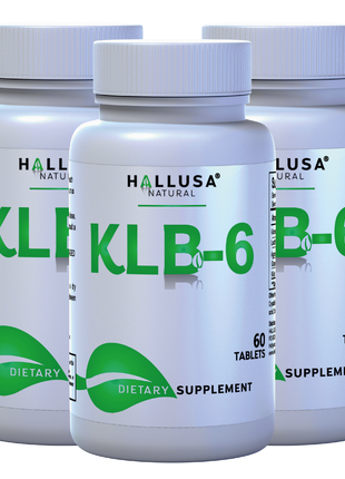 KLB6 - Apple Cider Vinegar - 60 Tablets - Natural Supplement - Support Supplement - Friendly Vegan - Gluten Free - Sugar Free - Non-GMO - HALLUSA NATURAL