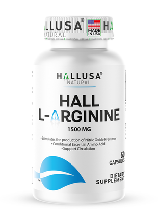 Hall L- Arginine 1500 mg - Pre Workout - Amino Acids Supplement - Nitric Oxide - Amino Energy - Energy Supplements - Muscle Recovery - 60