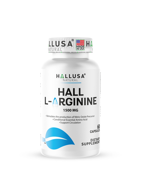 Hall L- Arginine 1500 mg - Pre Workout - Amino Acids Supplement - Nitric Oxide - Amino Energy - Energy Supplements - Muscle Recovery - 60