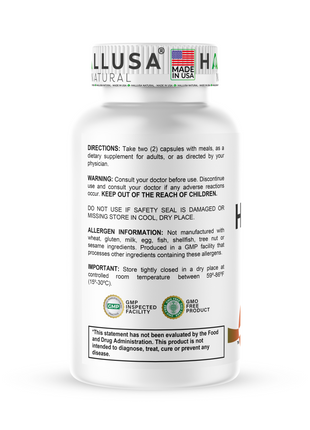Maca 1000 mg - Maca Root Capsules for Men and Women - Energy Supplements - Maca Supplements - 60 Capsules - Non GMO - Gluten Free - Hallusa Natural