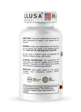 Hallusa Natural Magnesium Oxide 500mg | High Potency Support for Leg Cramps, Muscle & Nerve Function | Max Strength Relaxation, Bone Density & Energy Boost | 60 Tablets