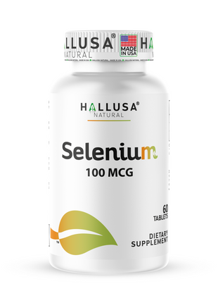 Selenium - Selenium 10 mcg - Antioxidants Supplement - Immune Support - Mineral Supplements - Cognitive Supplement - 60 Tab - Hallusa Natural