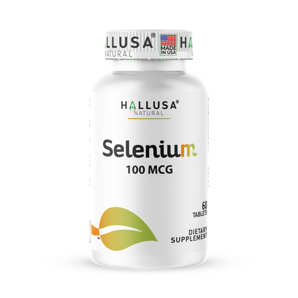 Selenium - Selenium 10 mcg - Antioxidants Supplement - Immune Support - Mineral Supplements - Cognitive Supplement - 60 Tab - Hallusa Natural