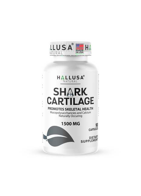 Hallusa Natural - Shark Cartilage capsules 1500mg Max Strength | Premium Support for Joint Health, Mobility & Cartilage Renewal | Inflammation Relief Supplement | 90 Capsules