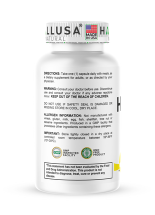 HallVita - Vitamin A 10,000 iu - Immune & Vision Support - Vitamin A Supplement - Non-GMO - Gluten Free - 60 Capsules - Hallusa Natural