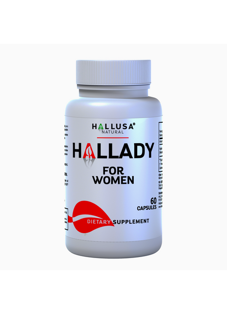 Hallady - Butt and Breast- Supplement for Women - Herbal Supplement - Vitamins - Gluten Free, Non-GMO - 60 capsules - Hallusa Natural