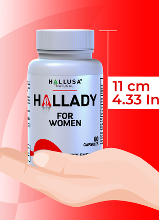 Hallady - Butt and Breast- Supplement for Women - Herbal Supplement - Vitamins - Gluten Free, Non-GMO - 60 capsules - Hallusa Natural