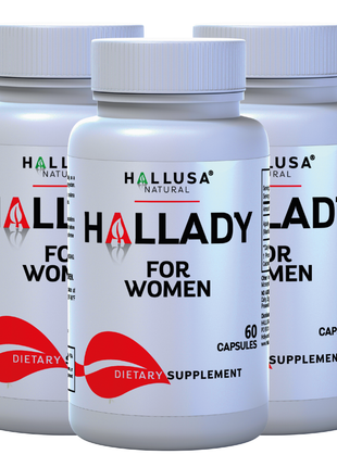 Hallady - Butt and Breast- Supplement for Women - Herbal Supplement - Vitamins - Gluten Free, Non-GMO - 60 capsules - Hallusa Natural