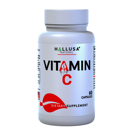 Hallusa Natural - Vitamin C capsules 1000mg  - High Absorption - Immune Support Supplement - Antioxidants Supplement - Non GMO - Gluten Free - 60 Capsules