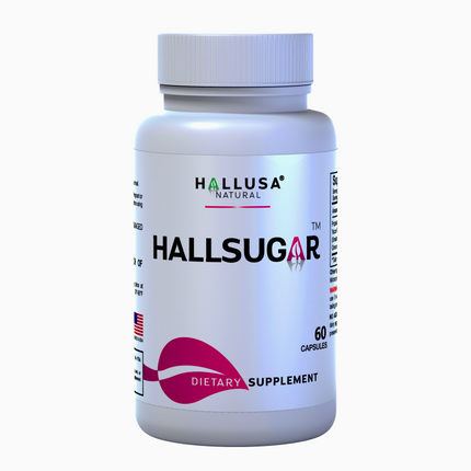 HallSugar - Blood Sugar Support Supplement - Yacon Root - Cinnamon - Blood Sugar - Non-GMO, Gluten-Free - 60 Capsules - Hallusa Natural