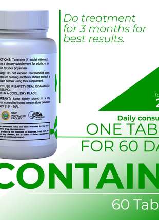 KLB6 - Apple Cider Vinegar - 60 Tablets - Natural Supplement - Support Supplement - Friendly Vegan - Gluten Free - Sugar Free - Non-GMO - HALLUSA NATURAL