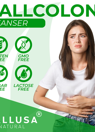 Hallusa Natural - HallColon Cleanser - Gut Cleanse - Detox - Super Colon Cleanse - Digestive Enzymes - 90 Capsules