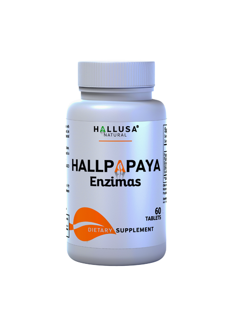 HallPapaya - Papaya - Digestive Enzymes - Fiber Supplement - Super Enzymes - Digestión Supplement - Papaya Fruit - Gluten Free - Non GMO - 60 Capsules